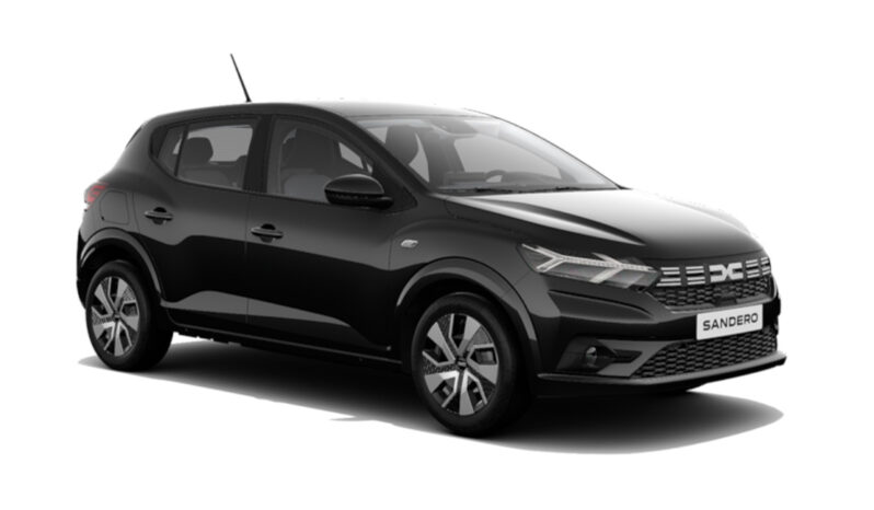 Dacia Sandero Expression TCe negre 90 CV vista frontal