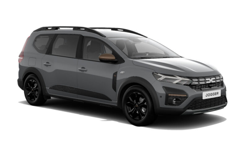 Vista frontal Dacia Jogger Extreme Go hybrid Gris 140 CV 7 places